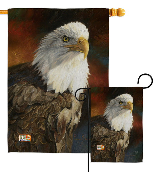 Portrait of an Eagle - Wildlife Nature Vertical Impressions Decorative Flags HG110060 Made In USA