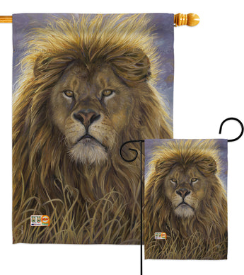 Lion - Wildlife Nature Vertical Impressions Decorative Flags HG110096 Made In USA