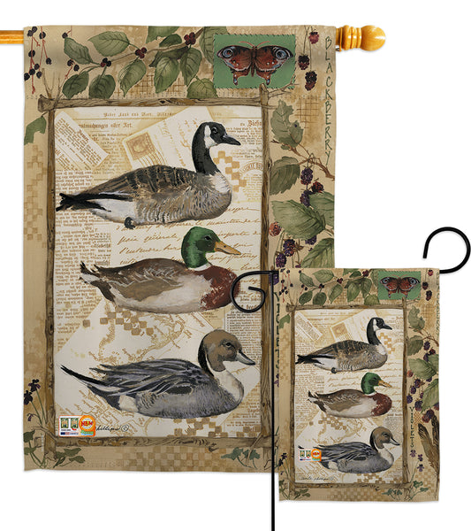 Ducks and Geese - Wildlife Nature Vertical Impressions Decorative Flags HG110108 Made In USA