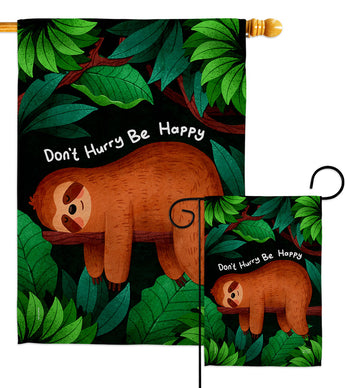 Don't Hurry - Wildlife Nature Vertical Impressions Decorative Flags HG130309 Made In USA