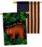 Don't Hurry - Wildlife Nature Vertical Impressions Decorative Flags HG130309 Made In USA