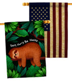 Don't Hurry - Wildlife Nature Vertical Impressions Decorative Flags HG130309 Made In USA