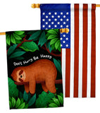 Don't Hurry - Wildlife Nature Vertical Impressions Decorative Flags HG130309 Made In USA