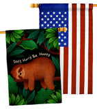 Don't Hurry - Wildlife Nature Vertical Impressions Decorative Flags HG130309 Made In USA