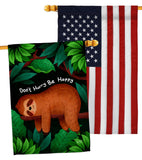 Don't Hurry - Wildlife Nature Vertical Impressions Decorative Flags HG130309 Made In USA