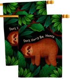 Don't Hurry - Wildlife Nature Vertical Impressions Decorative Flags HG130309 Made In USA