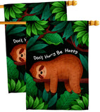 Don't Hurry - Wildlife Nature Vertical Impressions Decorative Flags HG130309 Made In USA