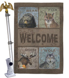 Welcome Wilderness - Wildlife Nature Vertical Impressions Decorative Flags HG110001 Made In USA