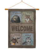 Welcome Wilderness - Wildlife Nature Vertical Impressions Decorative Flags HG110001 Made In USA