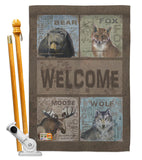 Welcome Wilderness - Wildlife Nature Vertical Impressions Decorative Flags HG110001 Made In USA