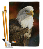 Portrait of an Eagle - Wildlife Nature Vertical Impressions Decorative Flags HG110060 Made In USA