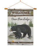 Bear Paw Lodge - Wildlife Nature Vertical Impressions Decorative Flags HG110103 Made In USA