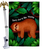 Don't Hurry - Wildlife Nature Vertical Impressions Decorative Flags HG130309 Made In USA