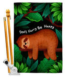 Don't Hurry - Wildlife Nature Vertical Impressions Decorative Flags HG130309 Made In USA