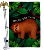 Don't Hurry - Wildlife Nature Vertical Impressions Decorative Flags HG130309 Made In USA