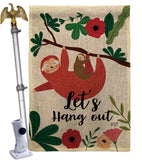 Let Hang Out - Wildlife Nature Vertical Impressions Decorative Flags HG137558 Made In USA