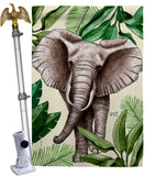 Elephant - Wildlife Nature Vertical Impressions Decorative Flags HG137578 Made In USA