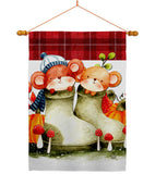 Mousy Winter - Wildlife Nature Vertical Impressions Decorative Flags HG192672 Made In USA