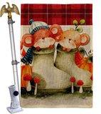 Mousy Winter - Wildlife Nature Vertical Impressions Decorative Flags HG192672 Made In USA