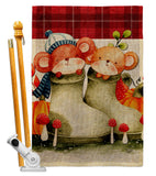 Mousy Winter - Wildlife Nature Vertical Impressions Decorative Flags HG192672 Made In USA