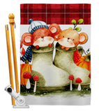 Mousy Winter - Wildlife Nature Vertical Impressions Decorative Flags HG192672 Made In USA