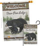 Bear Paw Lodge - Wildlife Nature Vertical Impressions Decorative Flags HG110103 Made In USA