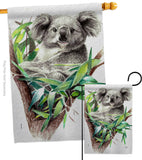 Koala - Wildlife Nature Vertical Impressions Decorative Flags HG110275 Made In USA