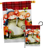 Mousy Winter - Wildlife Nature Vertical Impressions Decorative Flags HG192672 Made In USA