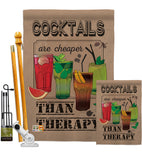 Cocktails are Cheaper - Wine Happy Hour & Drinks Vertical Impressions Decorative Flags HG117035 Made In USA