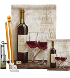 Wine in Paris - Wine Happy Hour & Drinks Vertical Impressions Decorative Flags HG117051 Made In USA