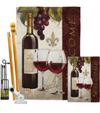 Welcome Wines - Wine Happy Hour & Drinks Vertical Impressions Decorative Flags HG117053 Made In USA