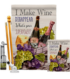 Wine Superpower - Wine Happy Hour & Drinks Vertical Impressions Decorative Flags HG117063 Made In USA