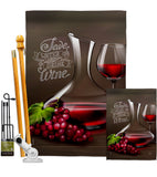 Wine Time - Wine Happy Hour & Drinks Vertical Impressions Decorative Flags HG117073 Made In USA