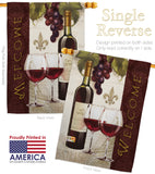 Welcome Wines - Wine Happy Hour & Drinks Vertical Impressions Decorative Flags HG117053 Made In USA