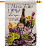 Wine Superpower - Wine Happy Hour & Drinks Vertical Impressions Decorative Flags HG117063 Made In USA