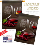 Wine Time - Wine Happy Hour & Drinks Vertical Impressions Decorative Flags HG117073 Made In USA