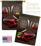 Wine Time - Wine Happy Hour & Drinks Vertical Impressions Decorative Flags HG117073 Made In USA