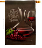 Wine Time - Wine Happy Hour & Drinks Vertical Impressions Decorative Flags HG117073 Made In USA