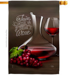 Wine Time - Wine Happy Hour & Drinks Vertical Impressions Decorative Flags HG117073 Made In USA