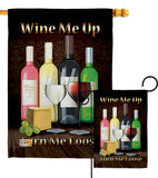 Wine Me Up, Turn Me Loose - Wine Happy Hour & Drinks Vertical Impressions Decorative Flags HG117030 Made In USA