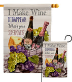 Wine Superpower - Wine Happy Hour & Drinks Vertical Impressions Decorative Flags HG117063 Made In USA