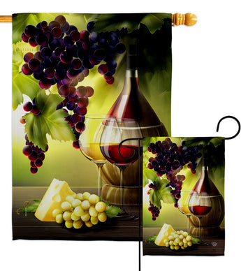 Vineyard - Wine Happy Hour & Drinks Vertical Impressions Decorative Flags HG192572 Made In USA