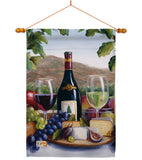 Red & White Wine - Wine Happy Hour & Drinks Vertical Impressions Decorative Flags HG117025 Made In USA