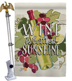 Wine is Sunshine - Wine Happy Hour & Drinks Vertical Impressions Decorative Flags HG117047 Made In USA