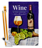 Wine the Answer - Wine Happy Hour & Drinks Vertical Impressions Decorative Flags HG117062 Made In USA