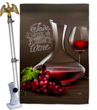 Wine Time - Wine Happy Hour & Drinks Vertical Impressions Decorative Flags HG117073 Made In USA