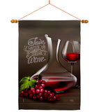 Wine Time - Wine Happy Hour & Drinks Vertical Impressions Decorative Flags HG117073 Made In USA