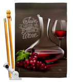 Wine Time - Wine Happy Hour & Drinks Vertical Impressions Decorative Flags HG117073 Made In USA