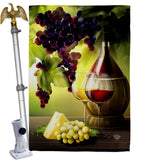 Vineyard - Wine Happy Hour & Drinks Vertical Impressions Decorative Flags HG192572 Made In USA