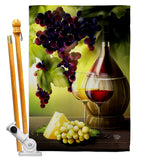 Vineyard - Wine Happy Hour & Drinks Vertical Impressions Decorative Flags HG192572 Made In USA